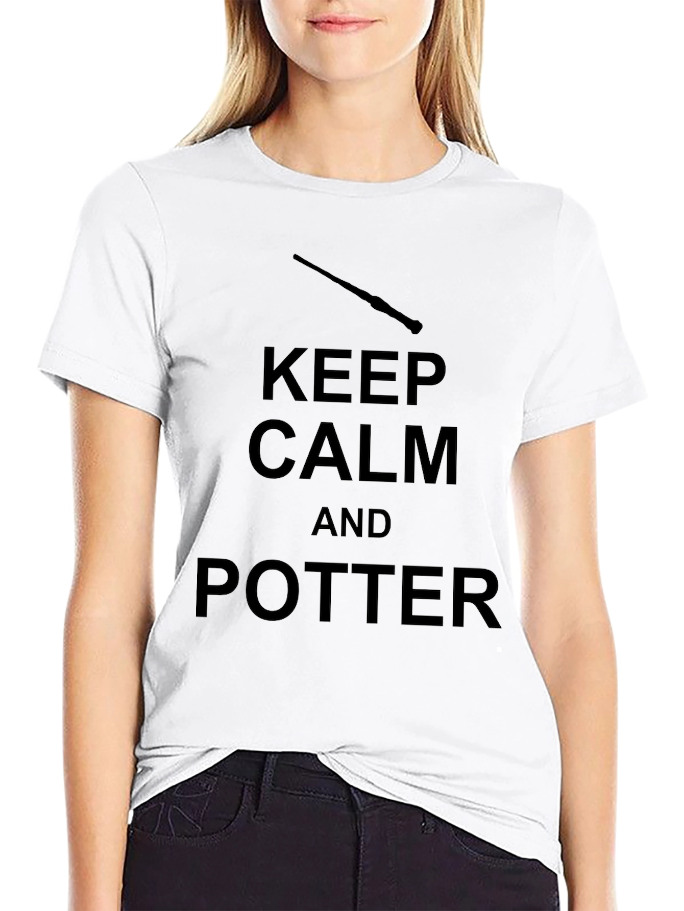 Camiseta Negra Keep Calm and Potter