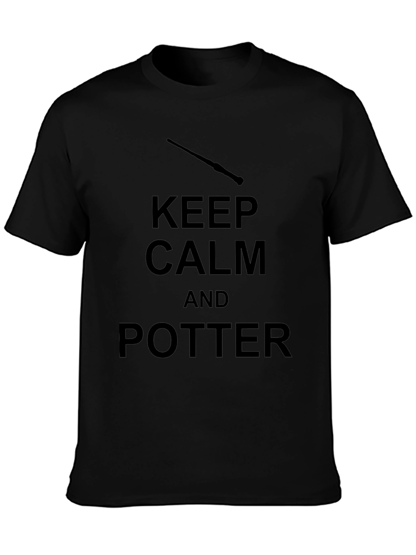 Camiseta Negra Keep Calm and Potter
