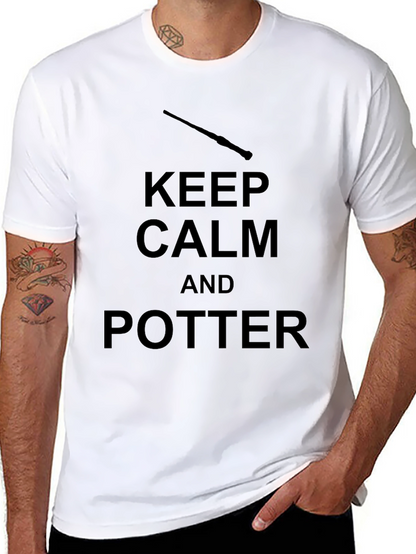 Camiseta Negra Keep Calm and Potter