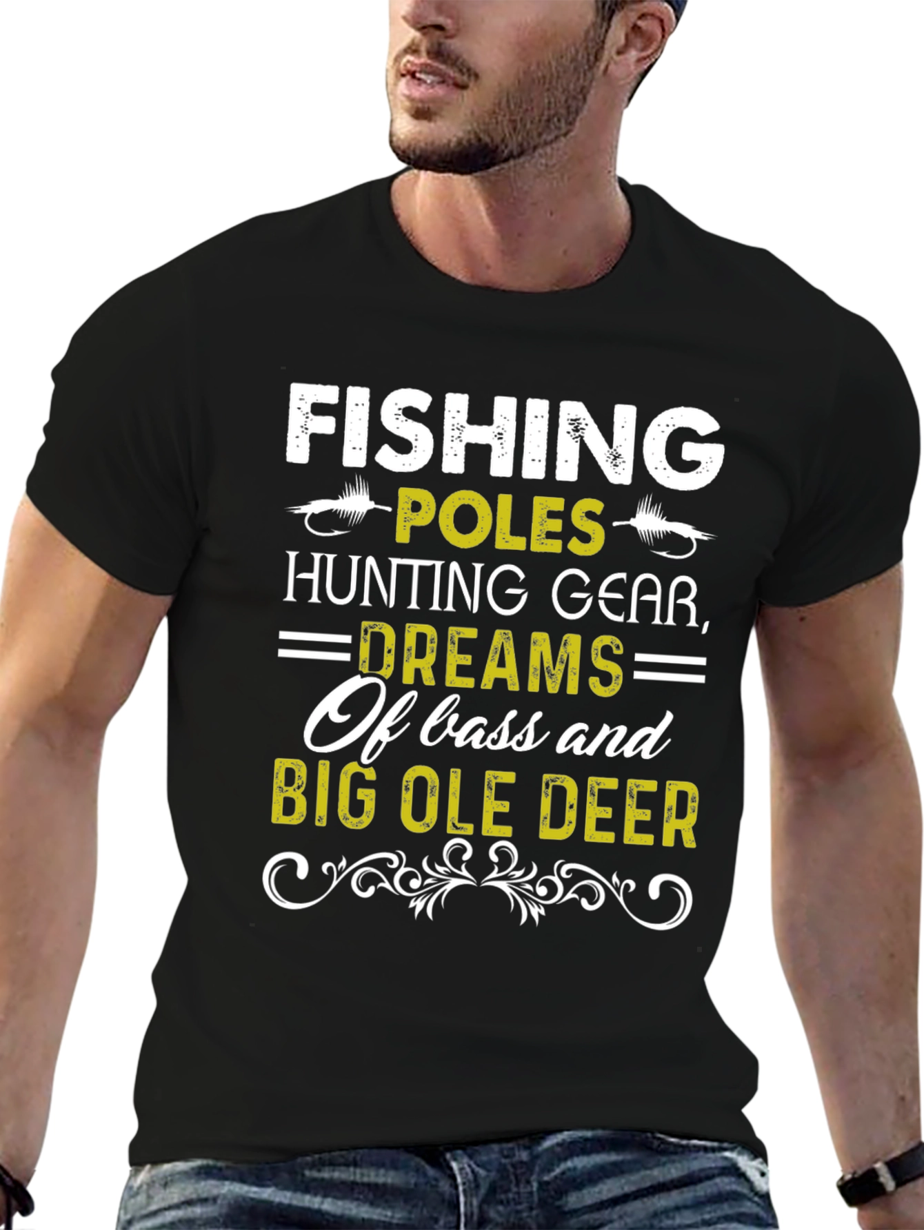 Camiseta Hombre Pesca Caza y Sueños