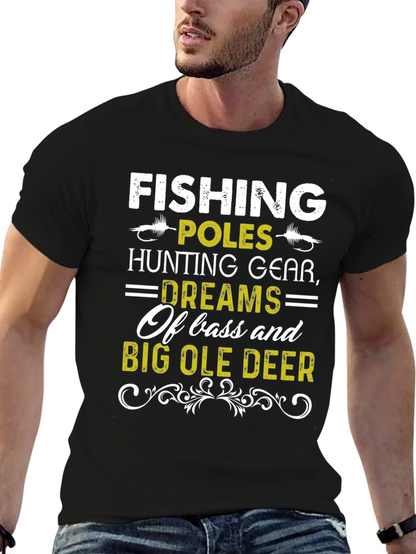 Camiseta Hombre Pesca Caza y Sueños