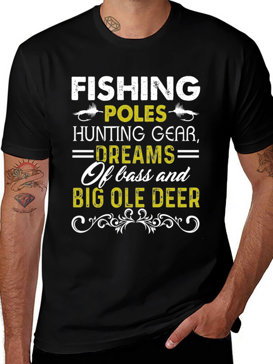 Camiseta Hombre Pesca Caza y Sueños