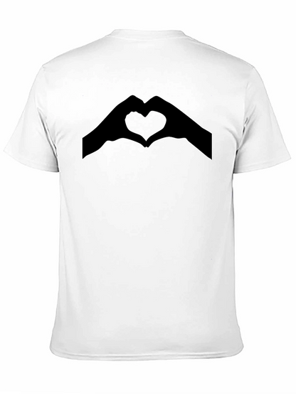 Camiseta Negra con Corazón de Manos