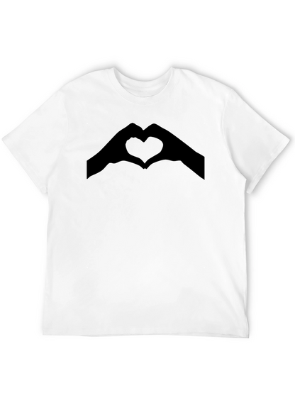 Camiseta Negra con Corazón de Manos