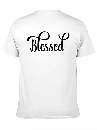 Camiseta Negra Bendecido para Hombre