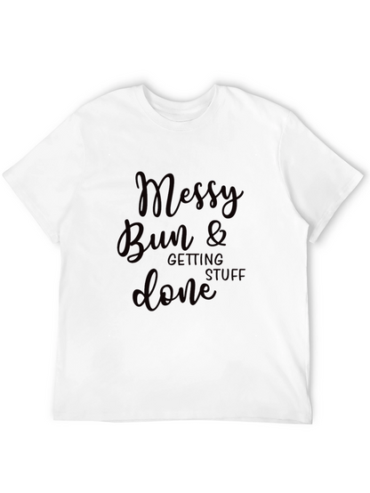 Camiseta Negra Messy Bun & Getting Stuff Done