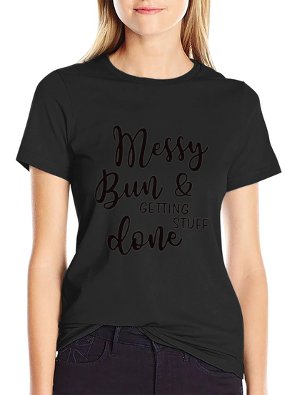Camiseta Negra Messy Bun & Getting Stuff Done