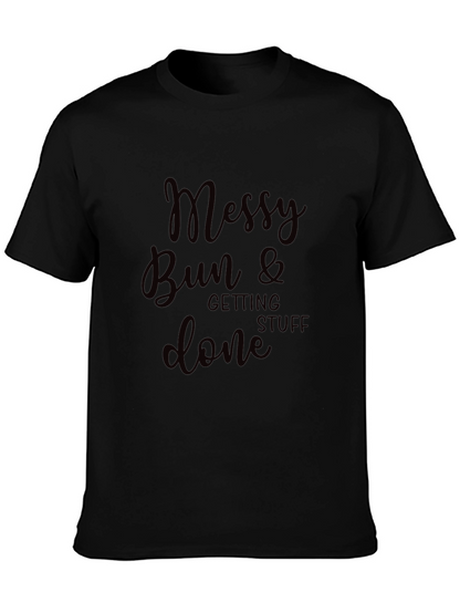 Camiseta Negra Messy Bun & Getting Stuff Done