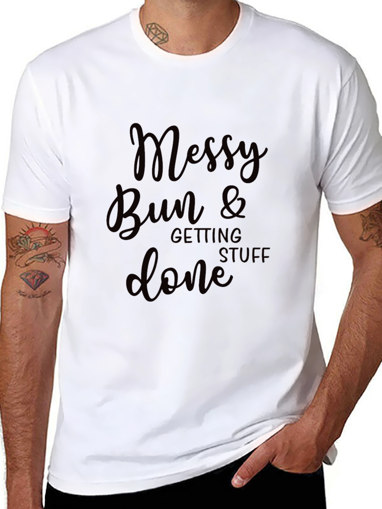 Camiseta Negra Messy Bun & Getting Stuff Done