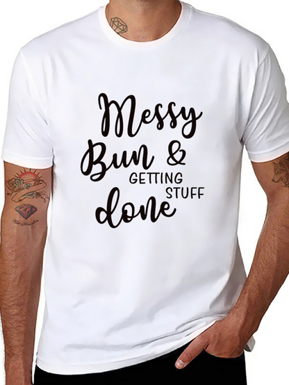 Camiseta Negra Messy Bun & Getting Stuff Done