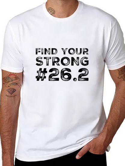 Camiseta Hombre Negra Find Your Strong #26.2