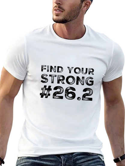 Camiseta Hombre Negra Find Your Strong #26.2