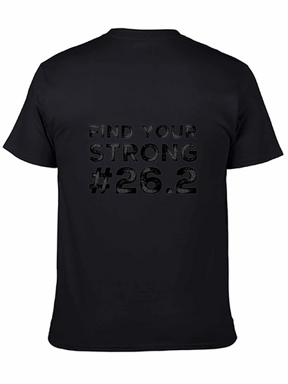 Camiseta Hombre Negra Find Your Strong #26.2