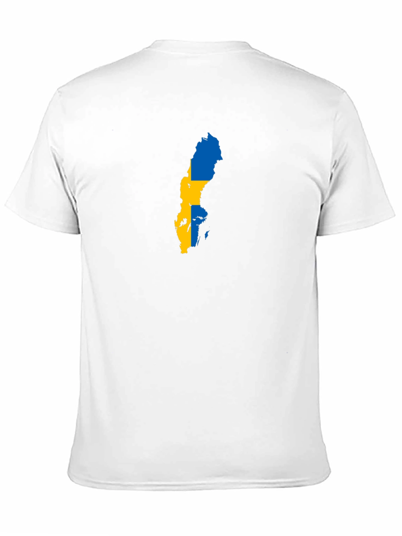 Camiseta Negra Mapa Suecia Hombre