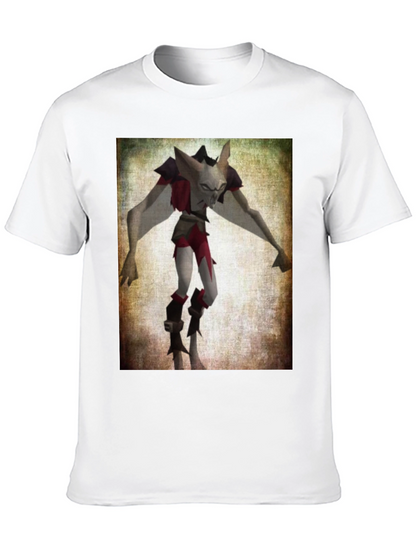 Camiseta Negra con Estampado de Personaje Fantástico