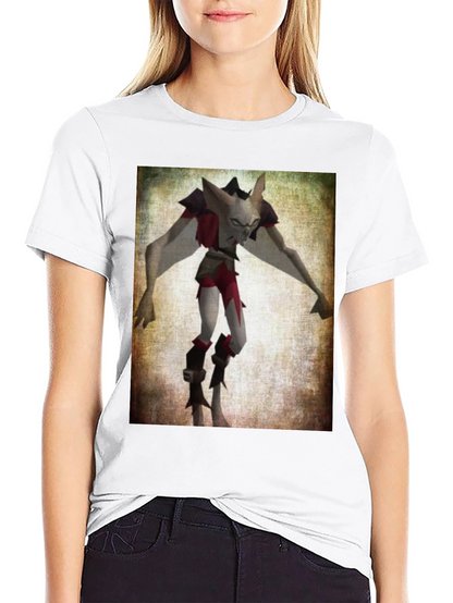 Camiseta Negra con Estampado de Personaje Fantástico