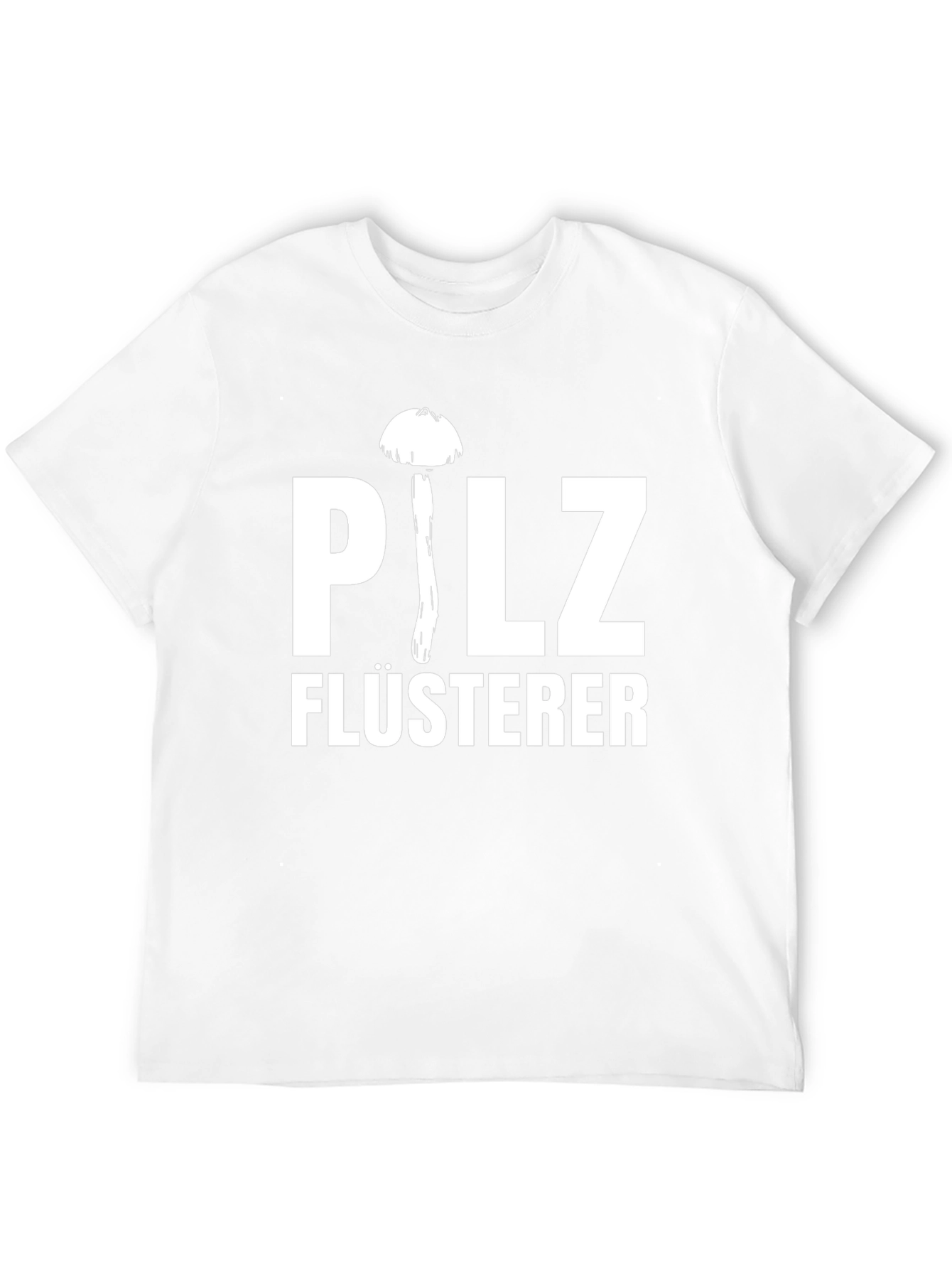Camiseta Negra Pilz Flüsterer con Diseño de Hongo