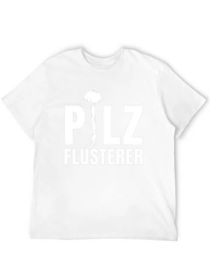 Camiseta Negra Pilz Flüsterer con Diseño de Hongo