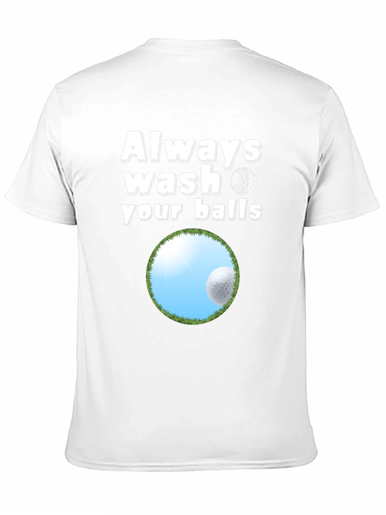 Camiseta Negra: Lave Siempre Sus Bolas de Golf