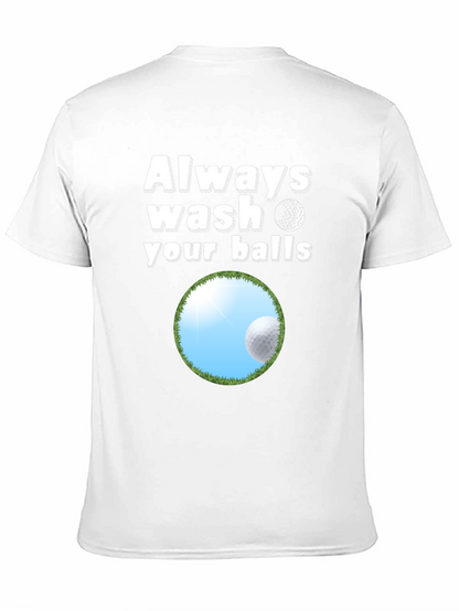 Camiseta Negra: Lave Siempre Sus Bolas de Golf
