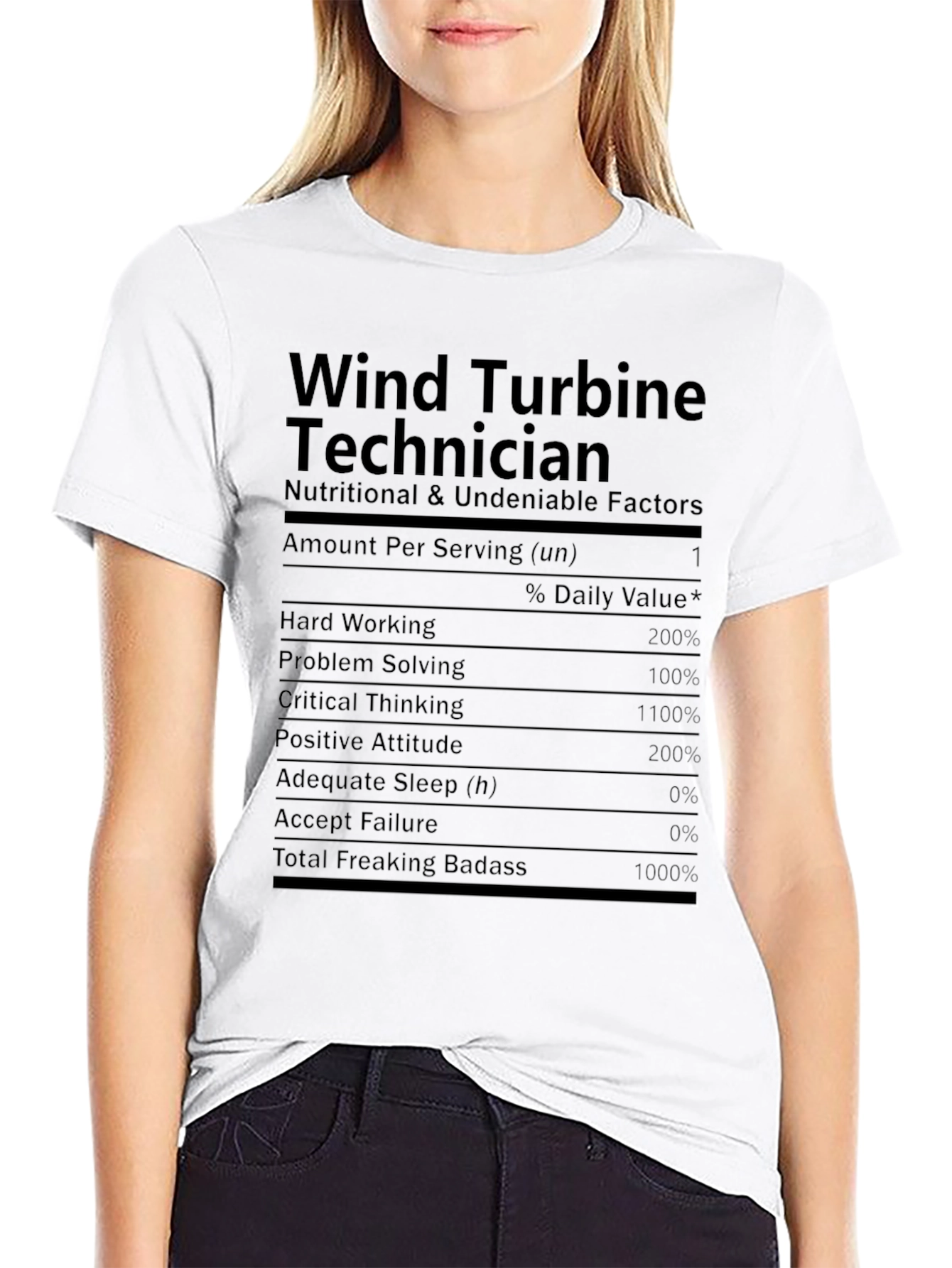 Camiseta Técnica de Turbina Eólica - Datos Nutricionales