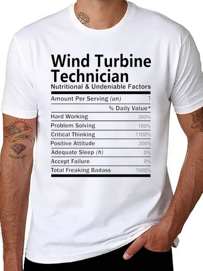 Camiseta Técnica de Turbina Eólica - Datos Nutricionales