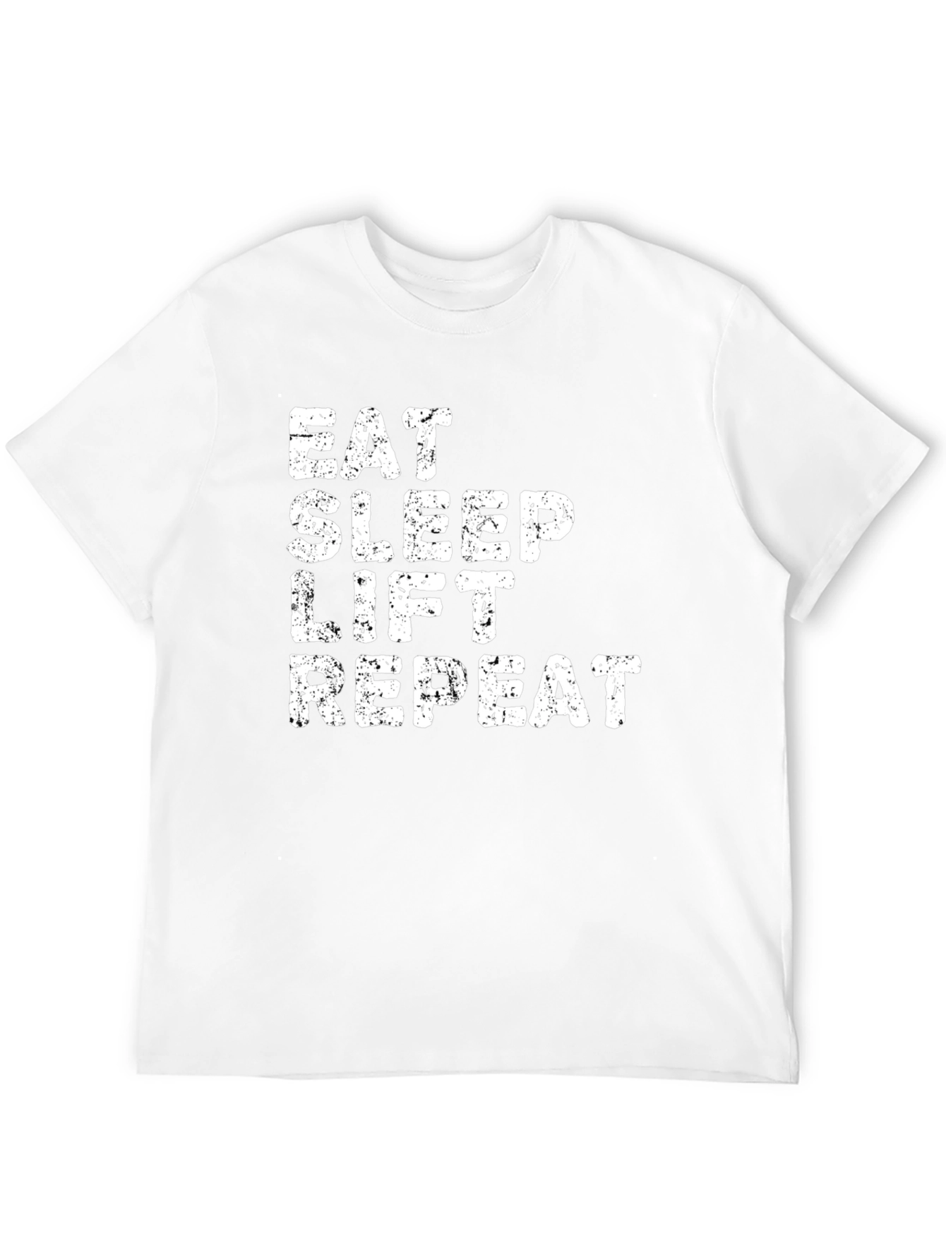 Camiseta Negra Eat Sleep Lift Repeat para Hombre