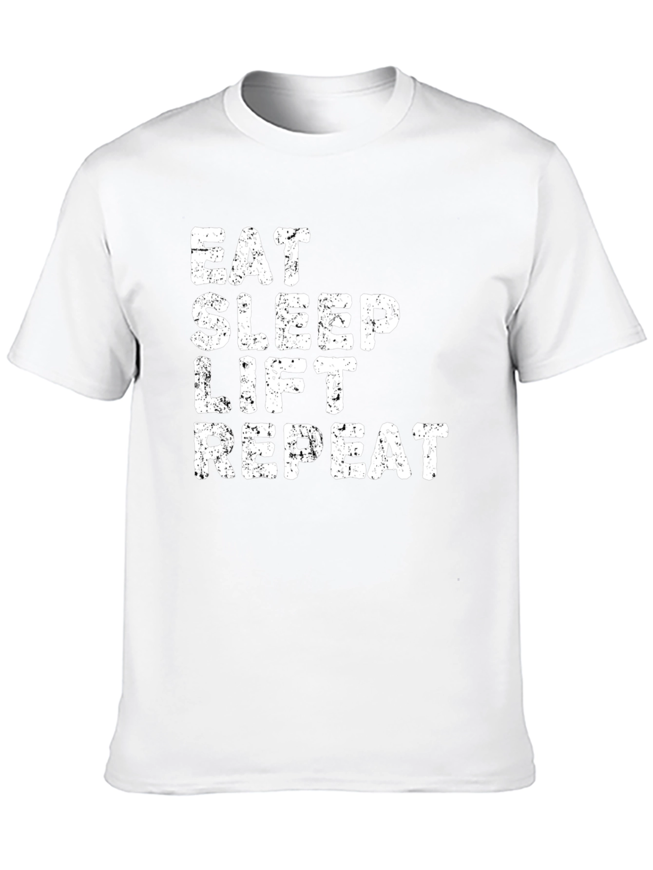 Camiseta Negra Eat Sleep Lift Repeat para Hombre