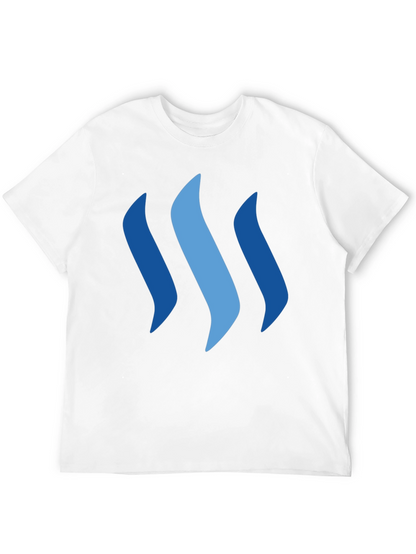 Camiseta Negra con Diseño Ondas Azules