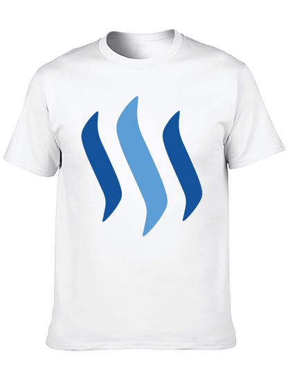 Camiseta Negra con Diseño Ondas Azules