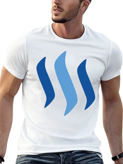 Camiseta Negra con Diseño Ondas Azules