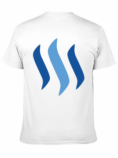 Camiseta Negra con Diseño Ondas Azules