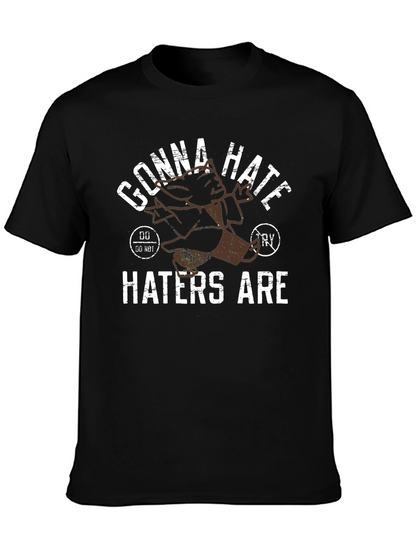 Camiseta Negra Gonna Hate Haters Are - Estilo Único