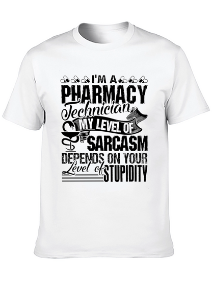 Camiseta Negra Técnico de Farmacia - Sarcasmo