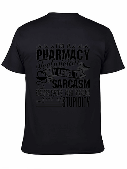 Camiseta Negra Técnico de Farmacia - Sarcasmo