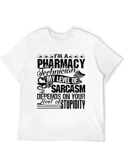 Camiseta Negra Técnico de Farmacia - Sarcasmo