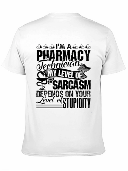 Camiseta Negra Técnico de Farmacia - Sarcasmo
