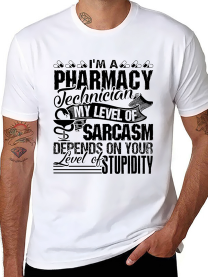 Camiseta Negra Técnico de Farmacia - Sarcasmo