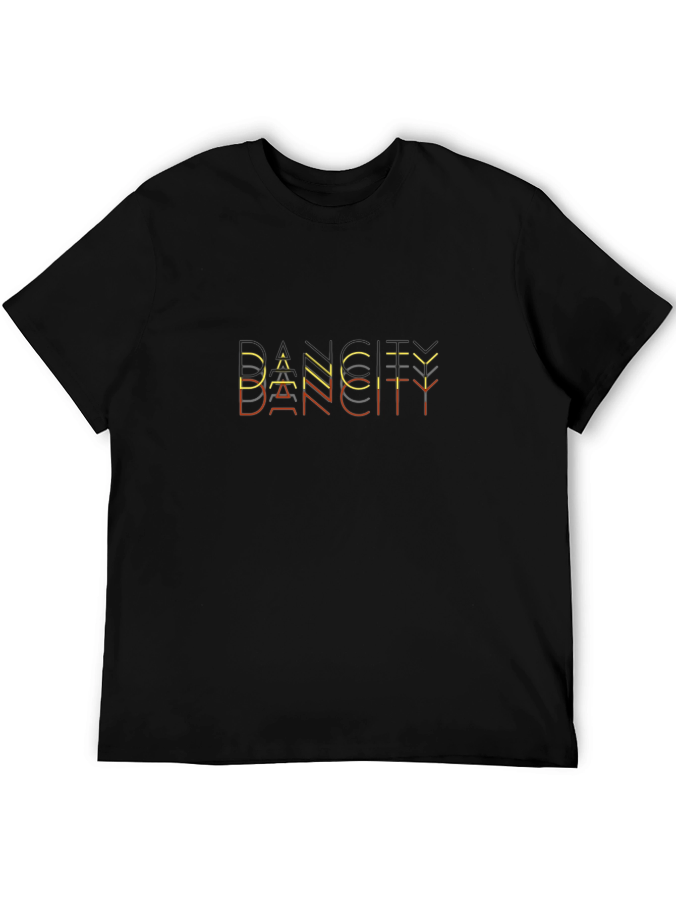 Camiseta Negra Dance City Hombre Diseño Moderno
