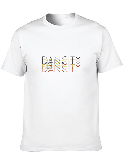 Camiseta Negra Dance City Hombre Diseño Moderno