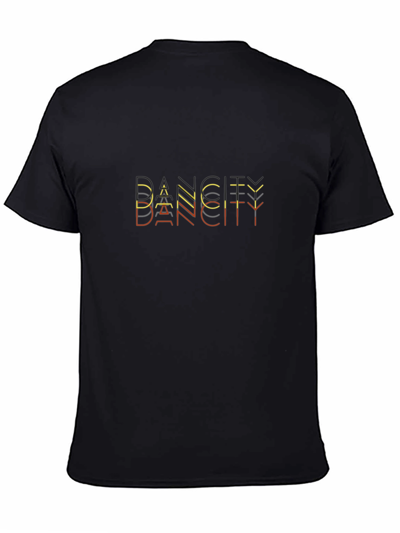 Camiseta Negra Dance City Hombre Diseño Moderno