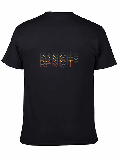 Camiseta Negra Dance City Hombre Diseño Moderno