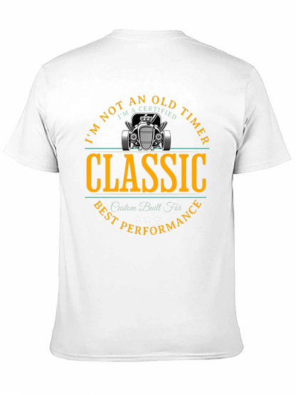 Camiseta Negra Clásica Coche Antiguo Performance