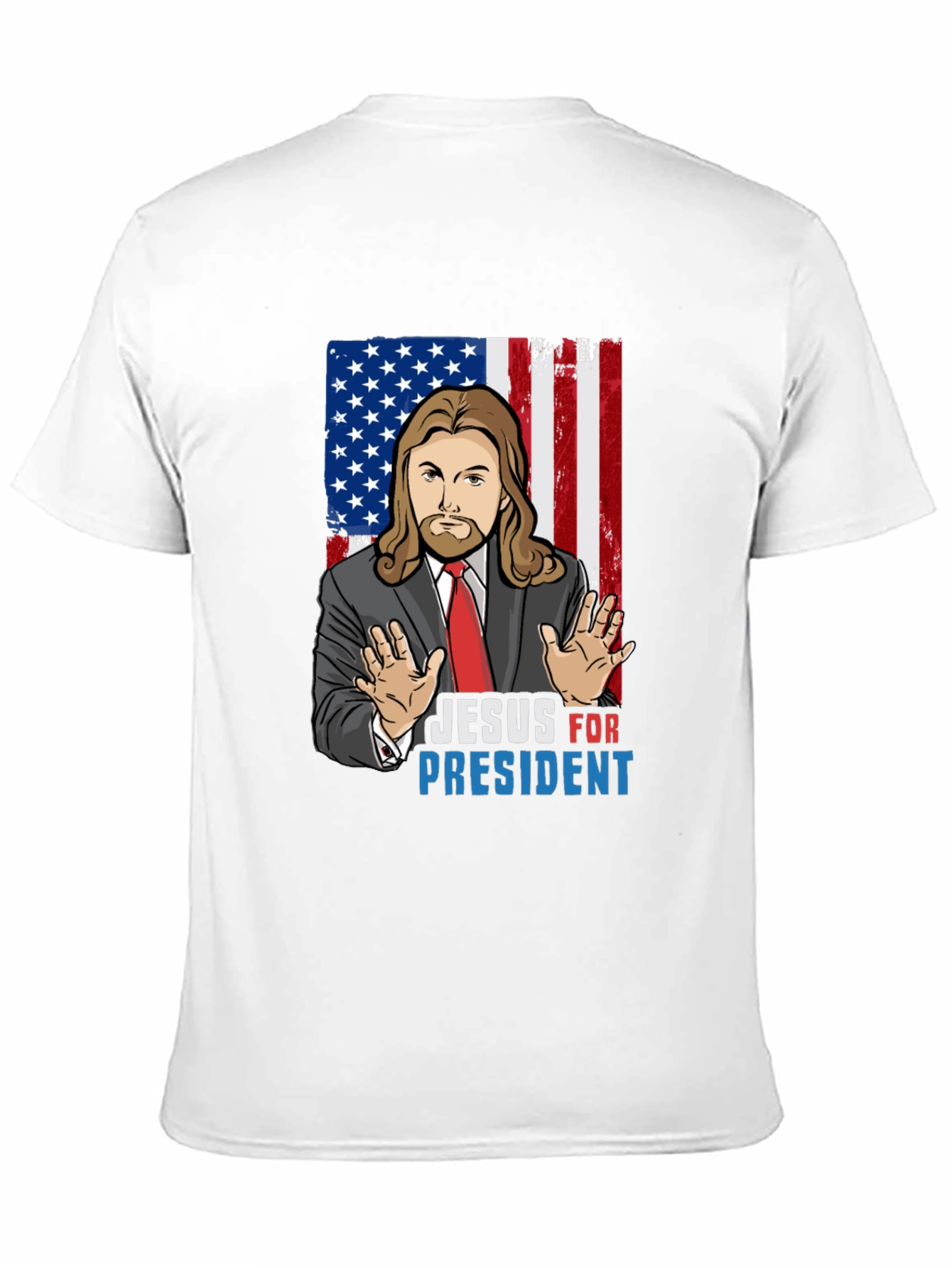 Camiseta Jesus Presidente USA - Moda Religiosa