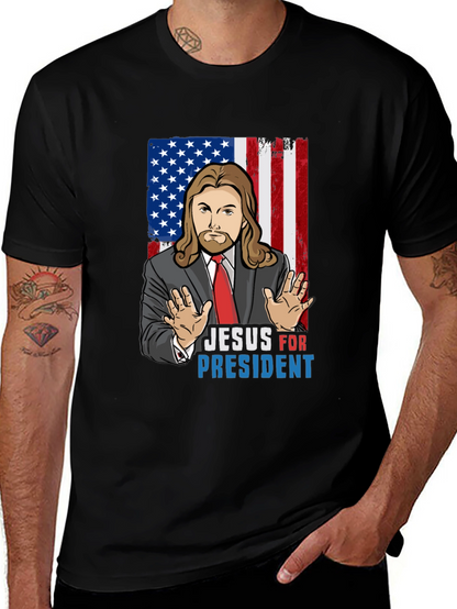 Camiseta Jesus Presidente USA - Moda Religiosa