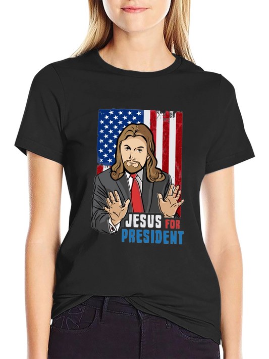 Camiseta Jesus Presidente USA - Moda Religiosa