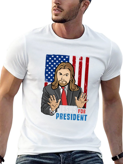 Camiseta Jesus Presidente USA - Moda Religiosa