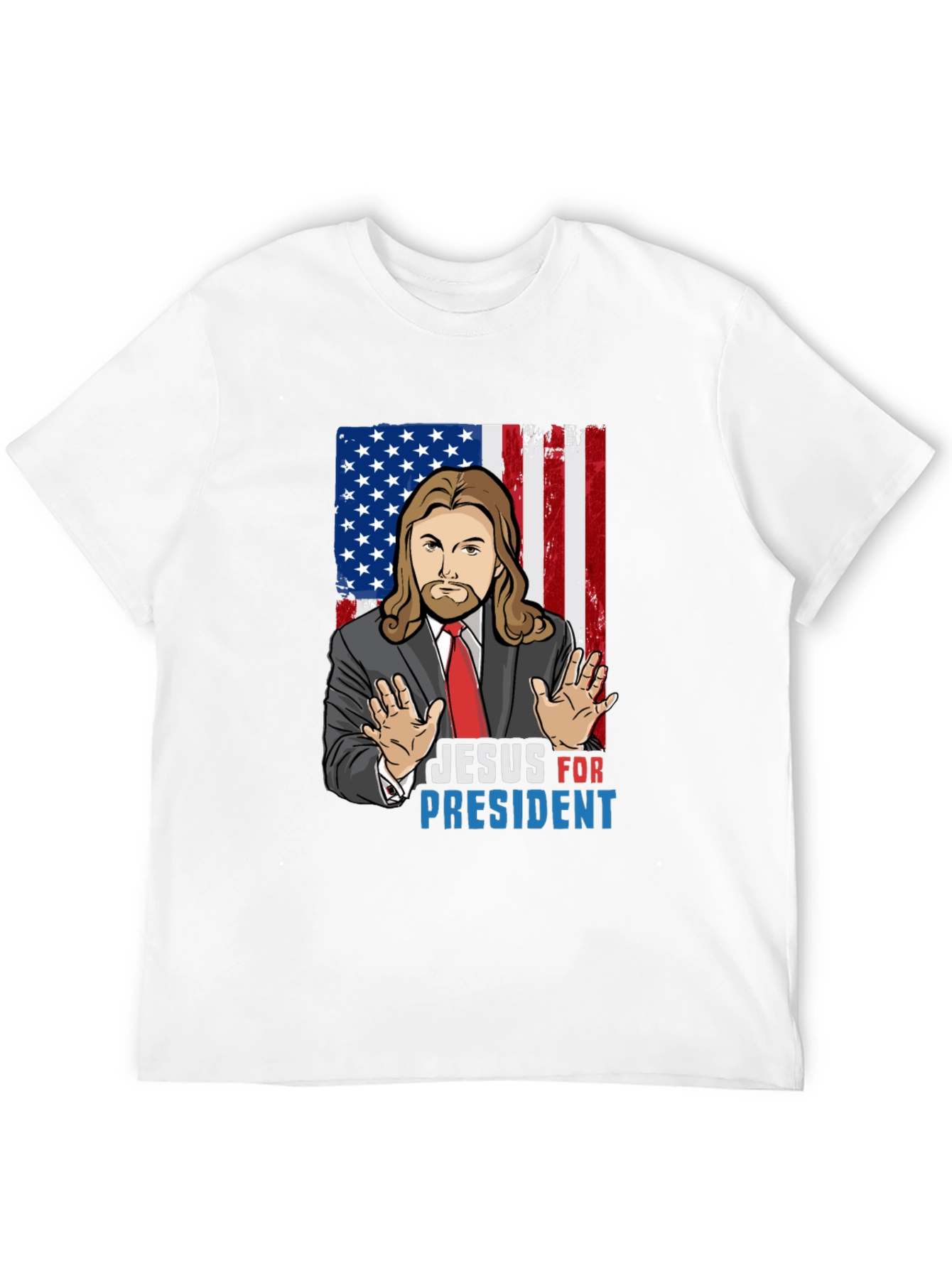 Camiseta Jesus Presidente USA - Moda Religiosa