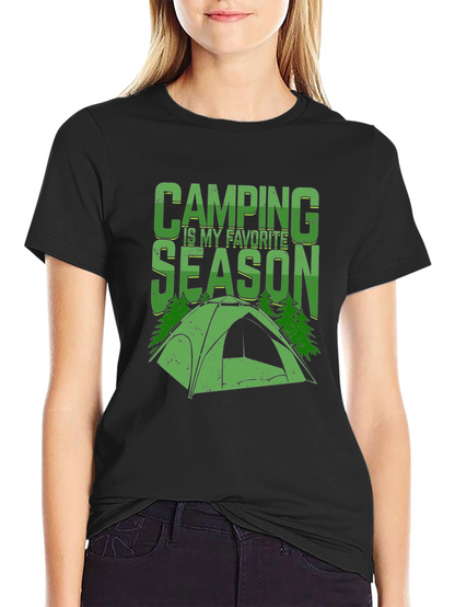 Camiseta Negra Camping is my Favorite Season