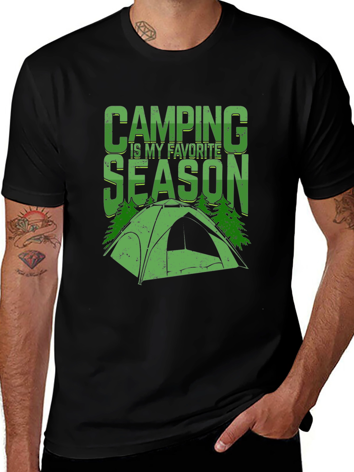 Camiseta Negra Camping is my Favorite Season